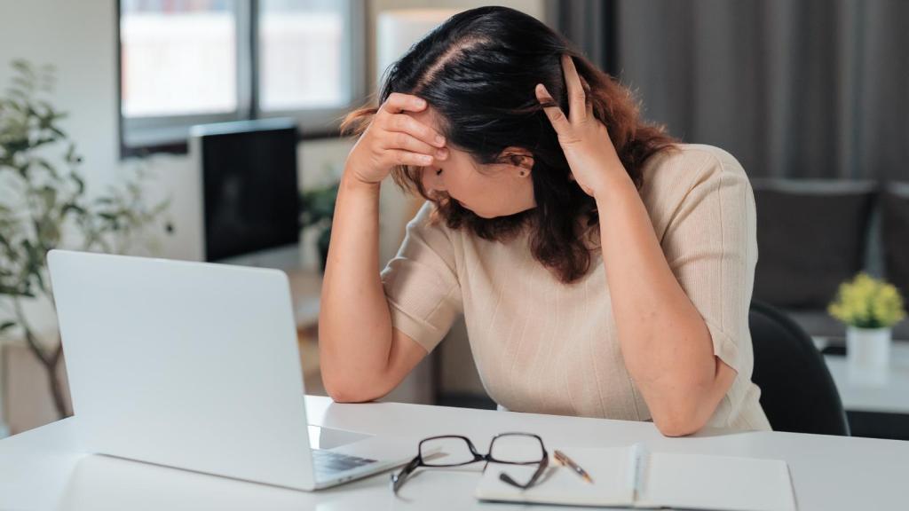 woman at a desk