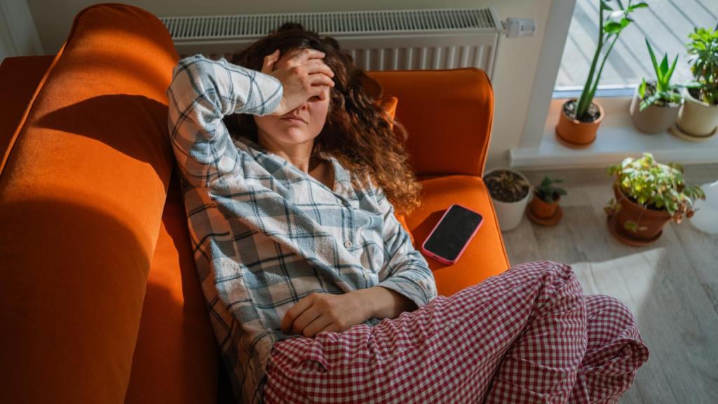 woman on a couch