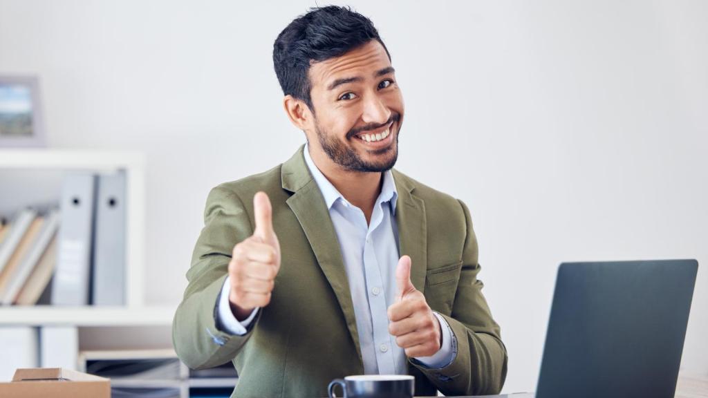 man giving a thumbs up