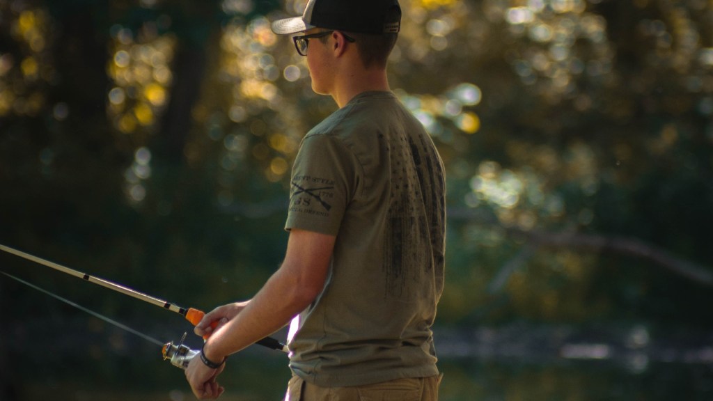 a boy fishing