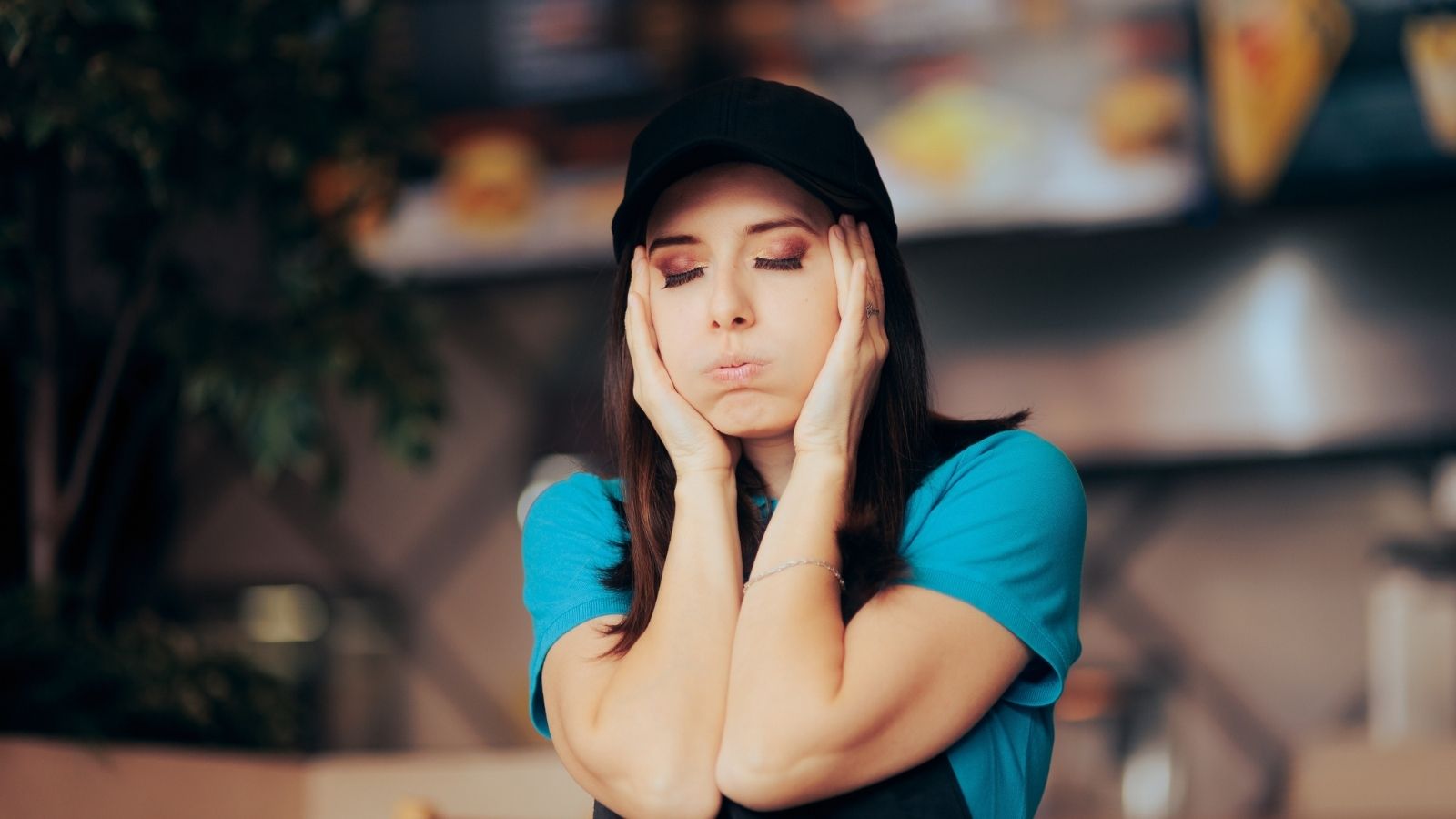 frustrated retail worker