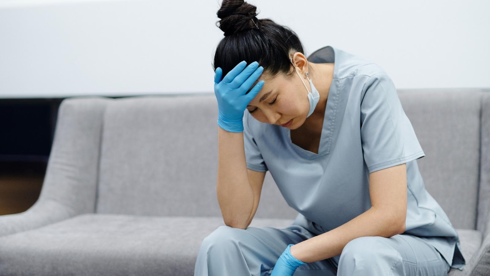 stressed healthcare worker