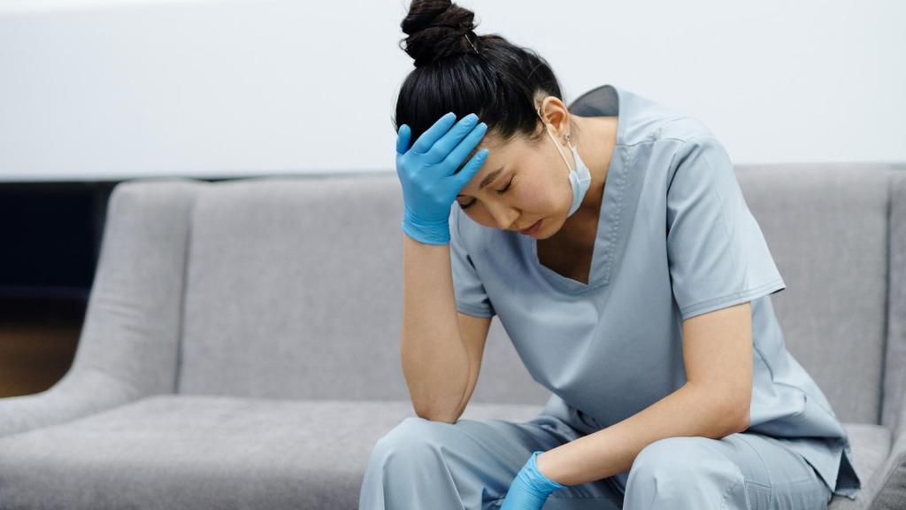 stressed healthcare worker