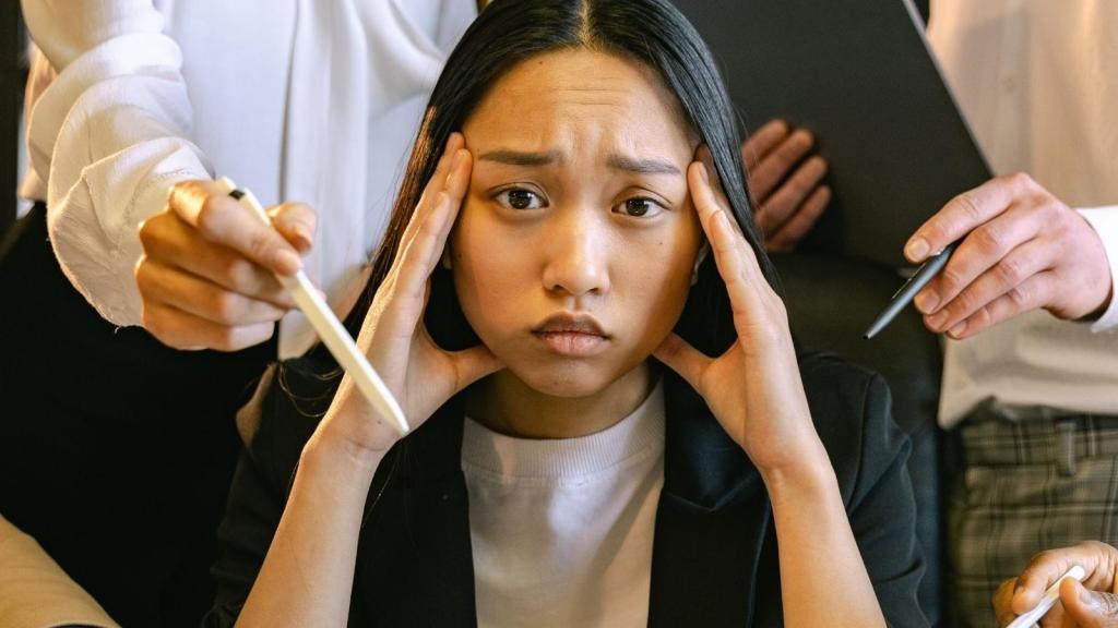 stressed overworked employee