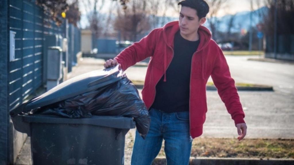 Man with trash