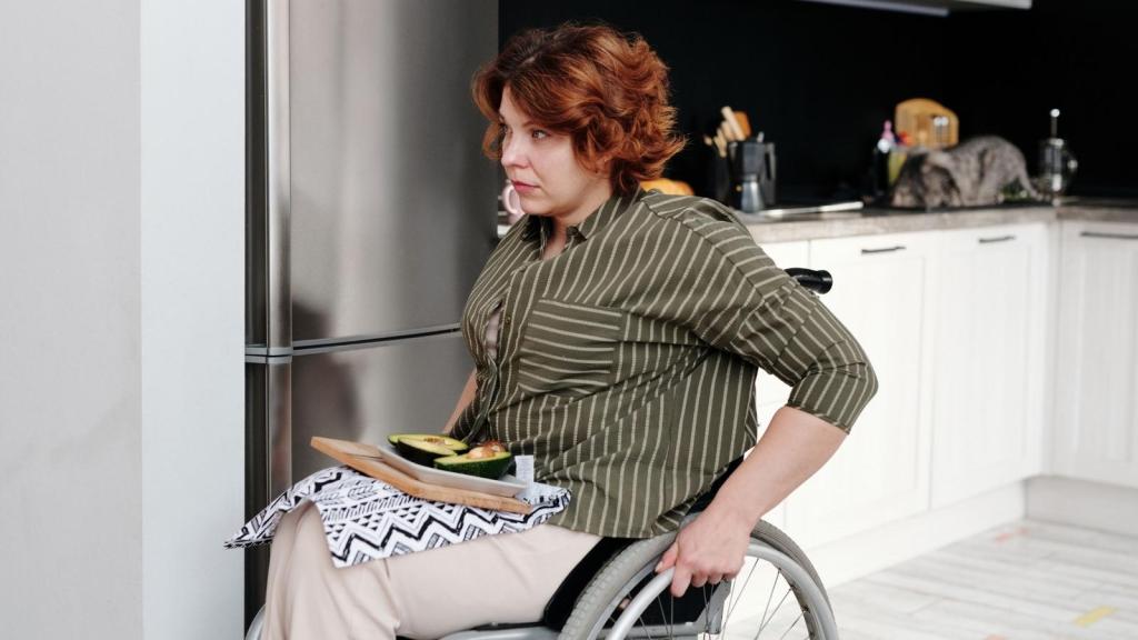 woman in a wheelchair