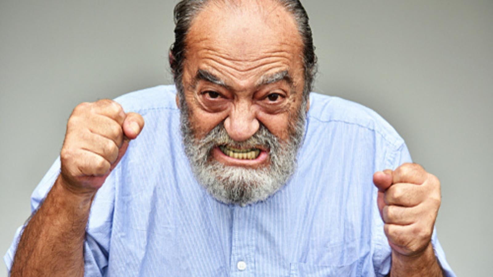 Angry older man