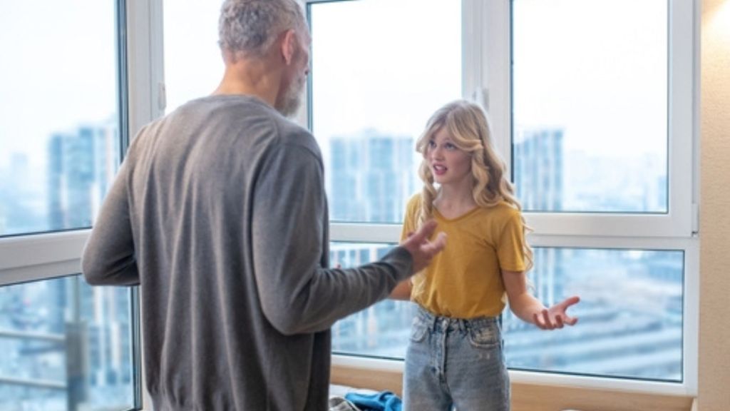 Father and daughter arguing
