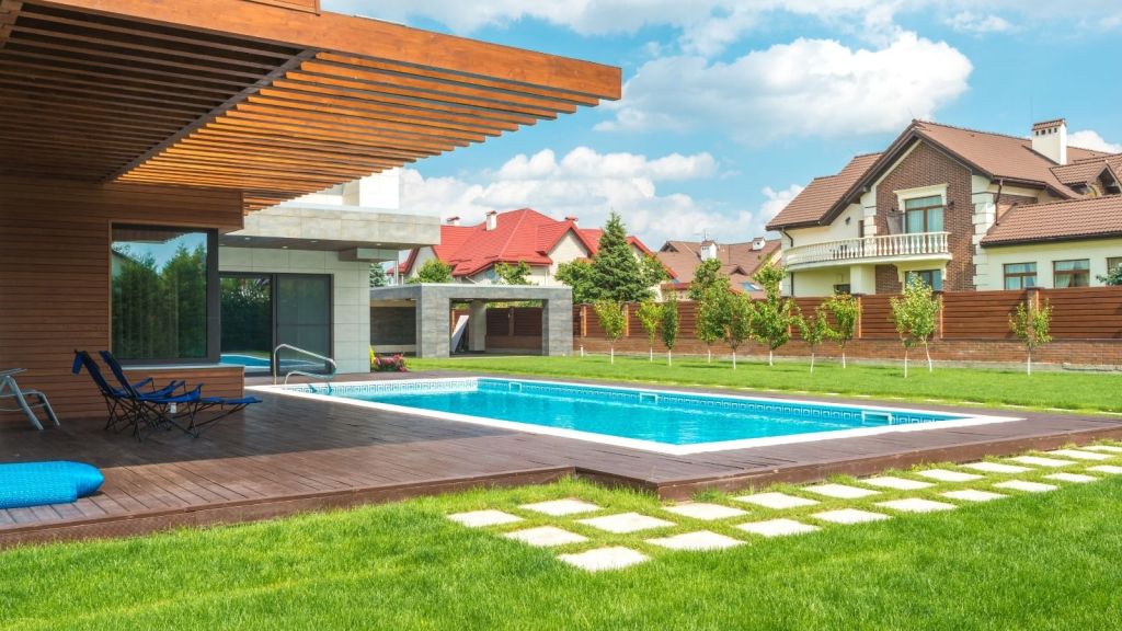 A backyard pool