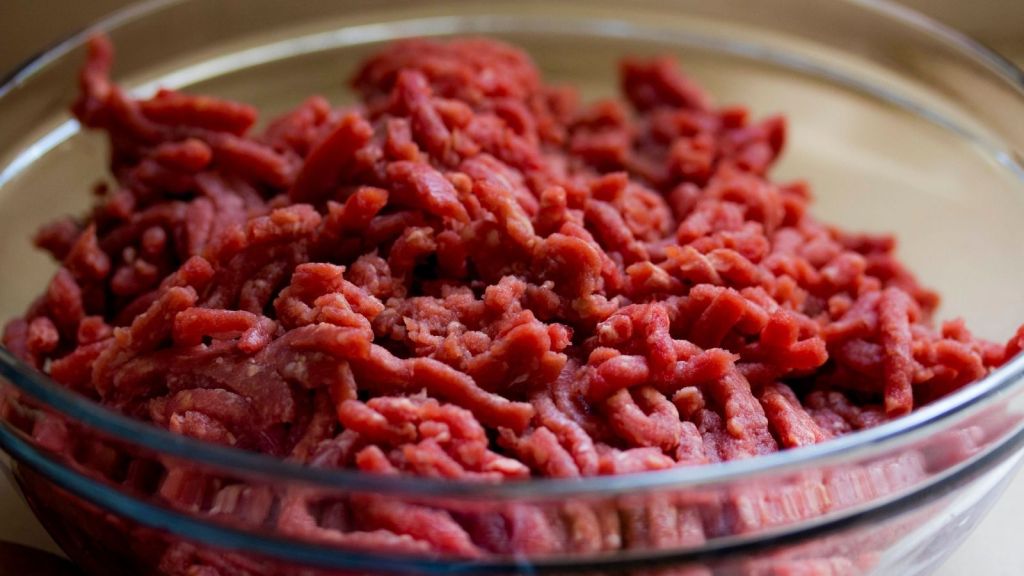 Uncooked ground beef