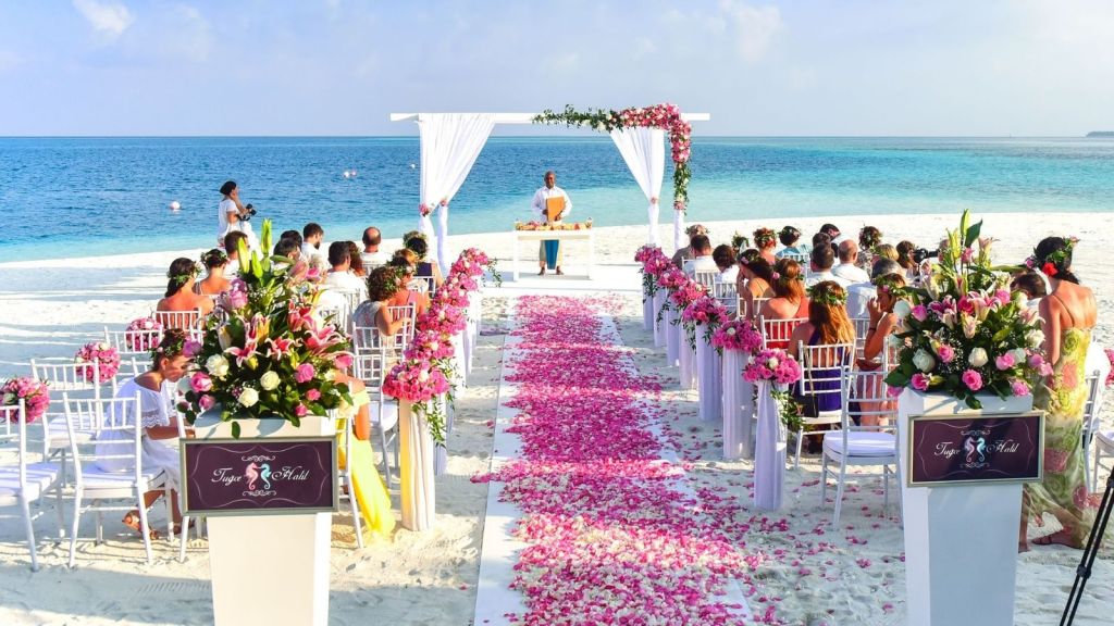 A wedding on the beach
