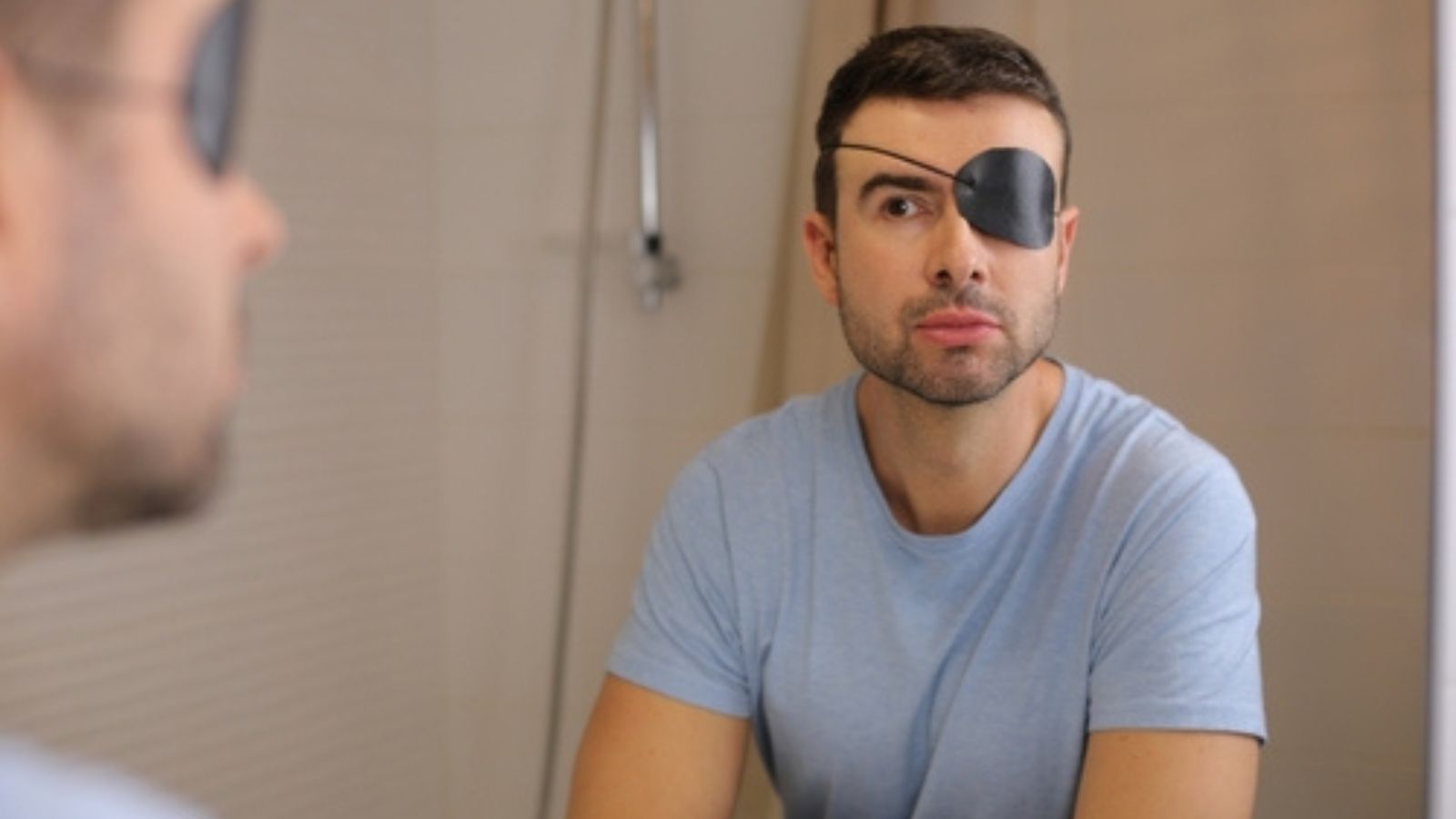 Man with eye patch