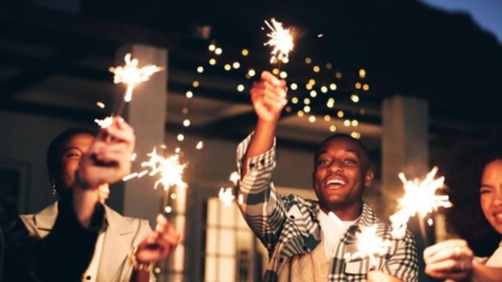 People doing sparklers