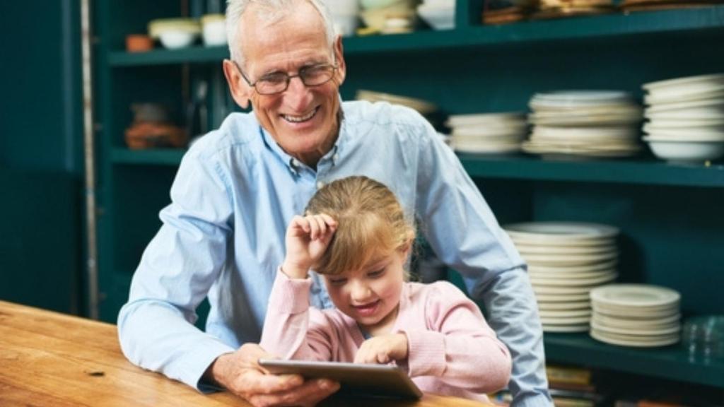 Grandpa and grand child