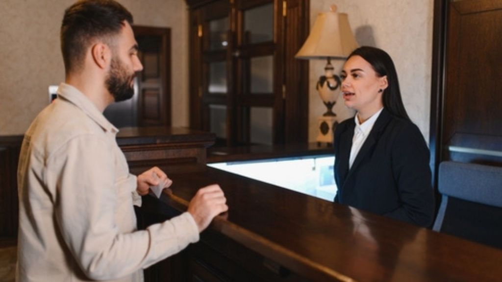 Upset hotel guest