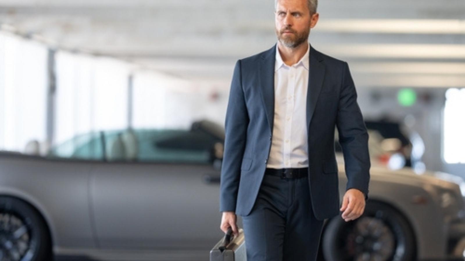 Wealthy man walking