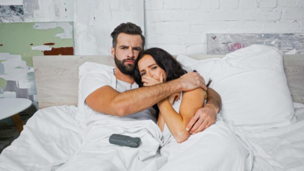 Scared in bed
