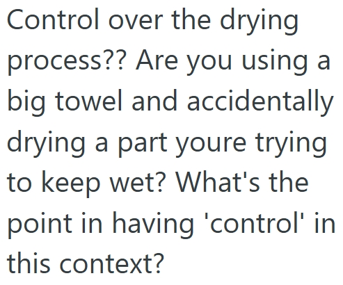 Screenshot 3 c75461 He Insists on Using Hand Towels After Showering, But His Wife Says His Lifestyle Choice Is Destroying the Laundry