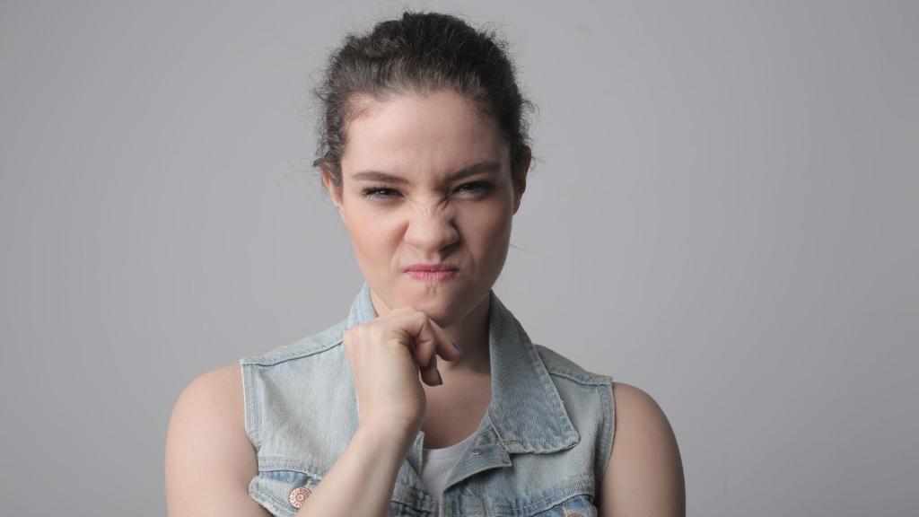 Woman making a malicious face