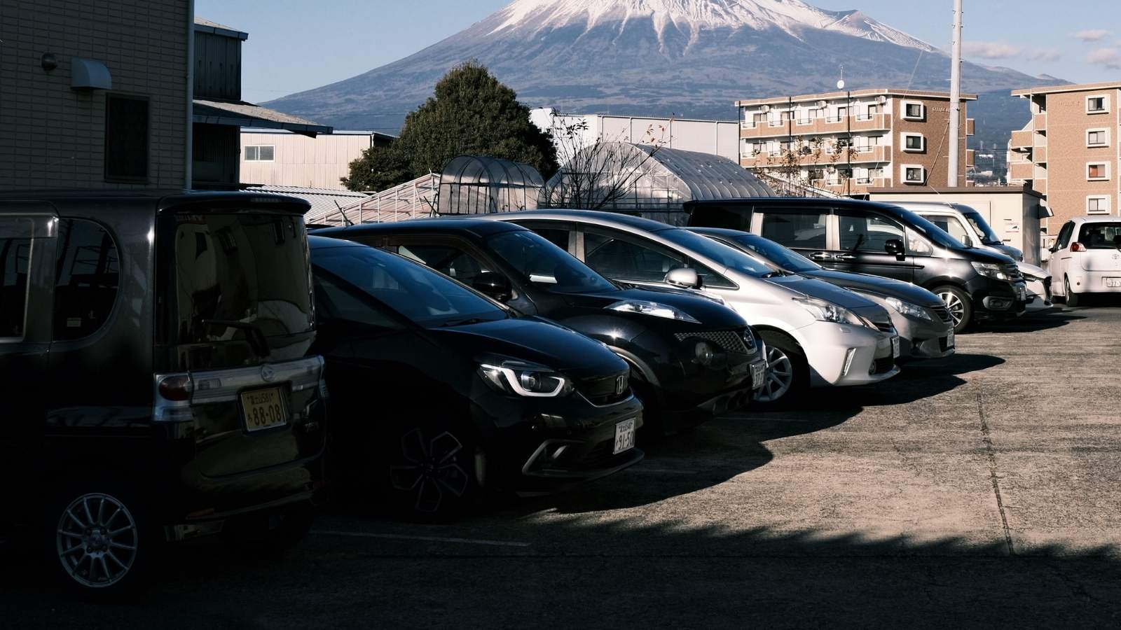 Cars parked in a parking lot