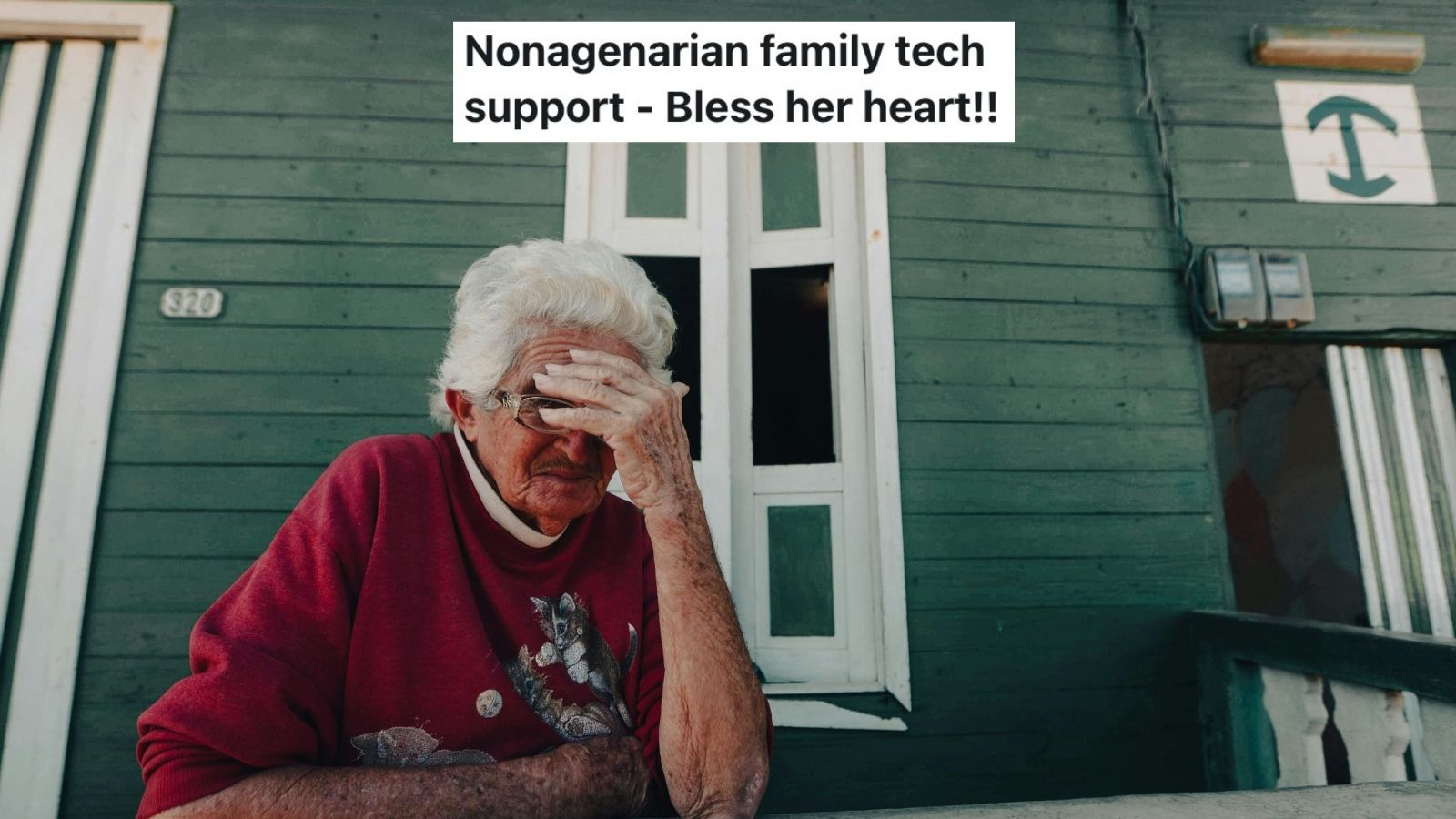 frustrated older woman