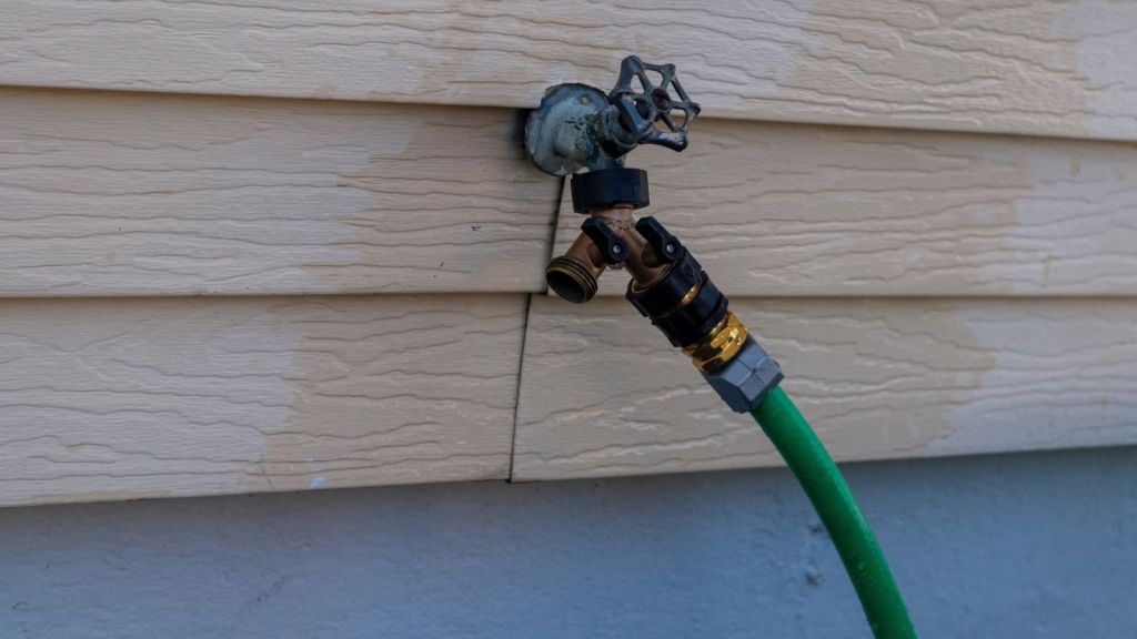 hose hooked up outside a house