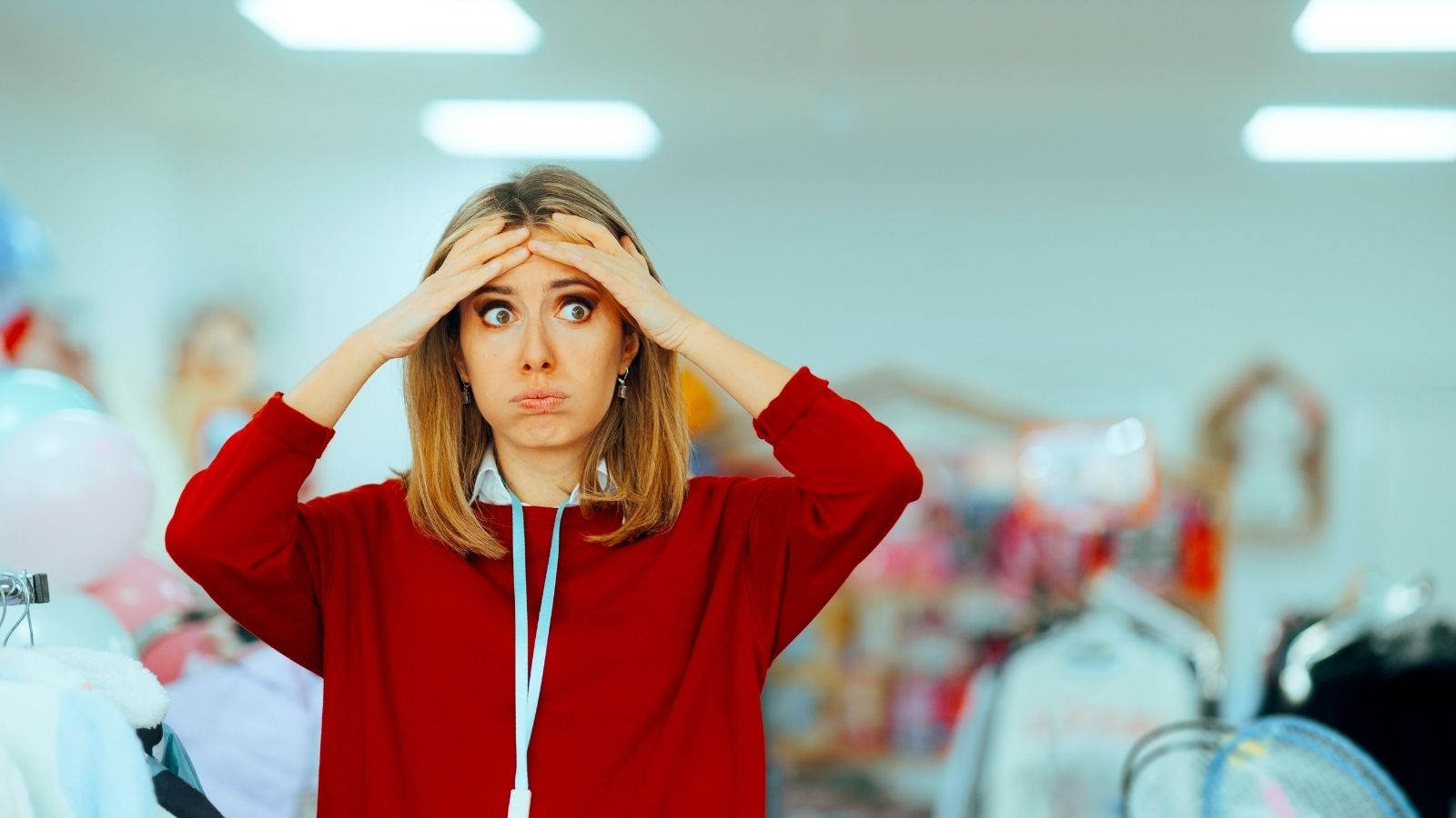 She Pushed Her Body to the Limit for the Holiday Rush, But Her Unconventional Escape Plan Just Left the Store Understaffed stressed out retail worker