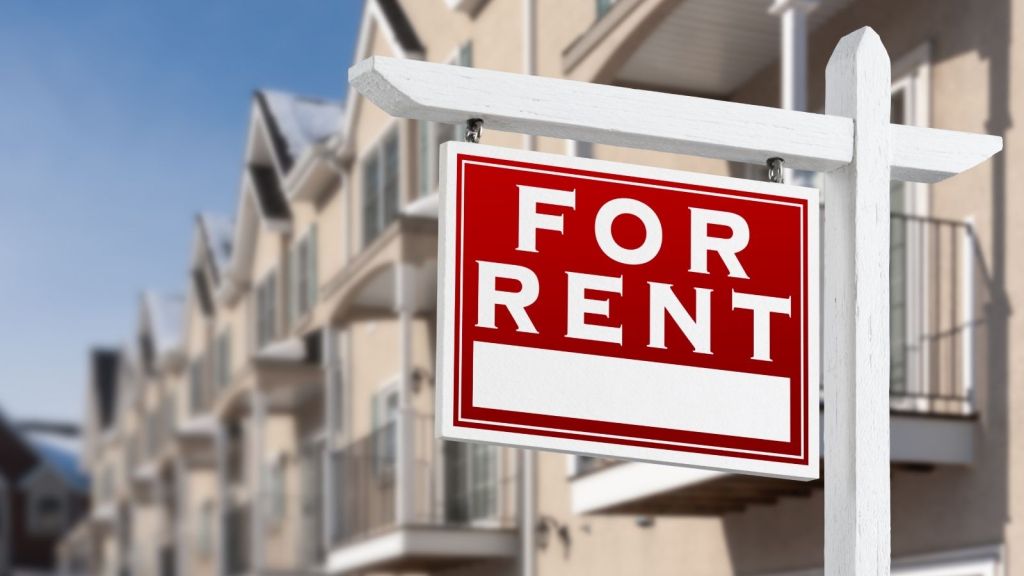 sign that reads "for rent"
