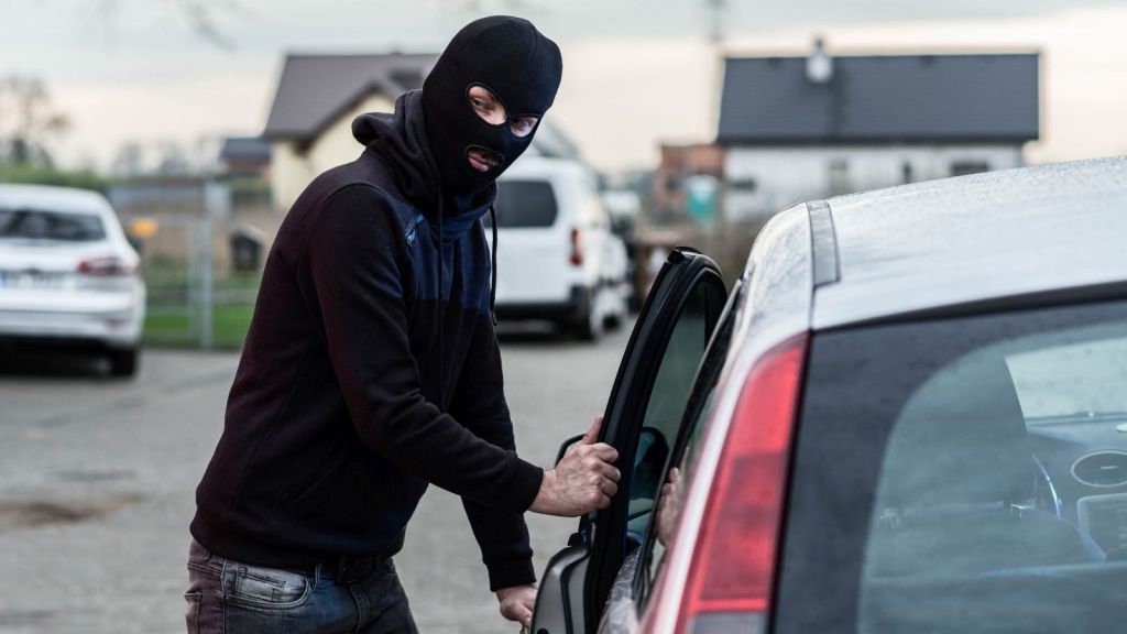 car thief dressed in black