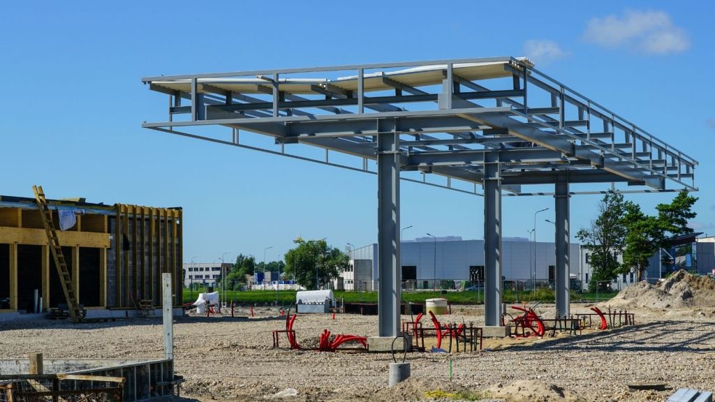 gas station under construction