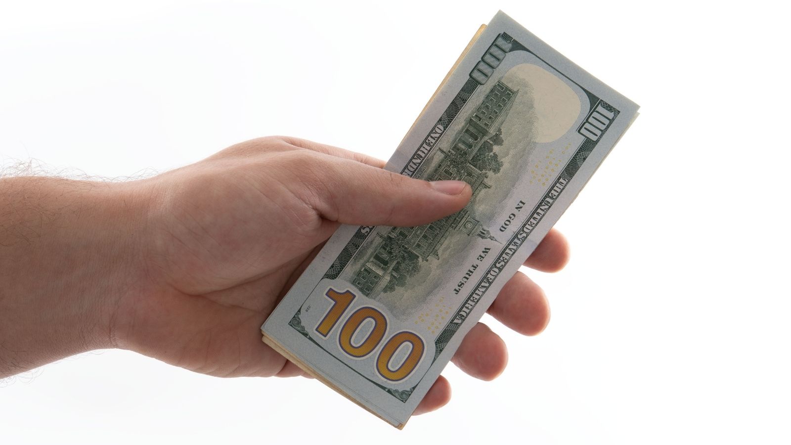 Cashier Didnt Have Enough Change For A $100 Bill—And The Customer Wasnt Happy man holding 100 dollar bill