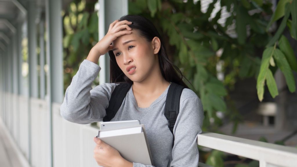 female college student wondering what to do