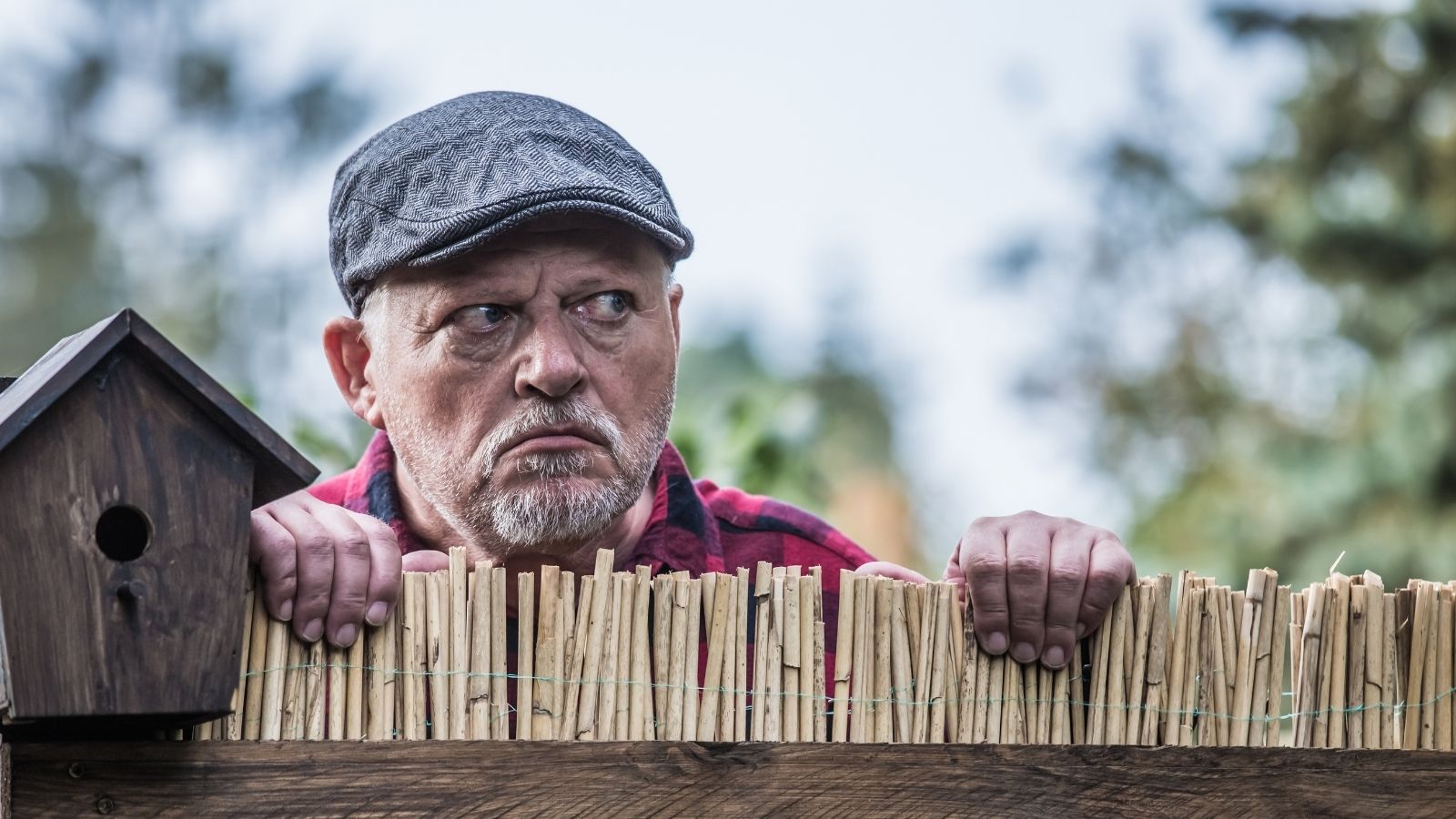 They Were Friendly With Their Next Door Neighbor For Years—Then A New Head Of Household Changed Everything angry man looking over a fence