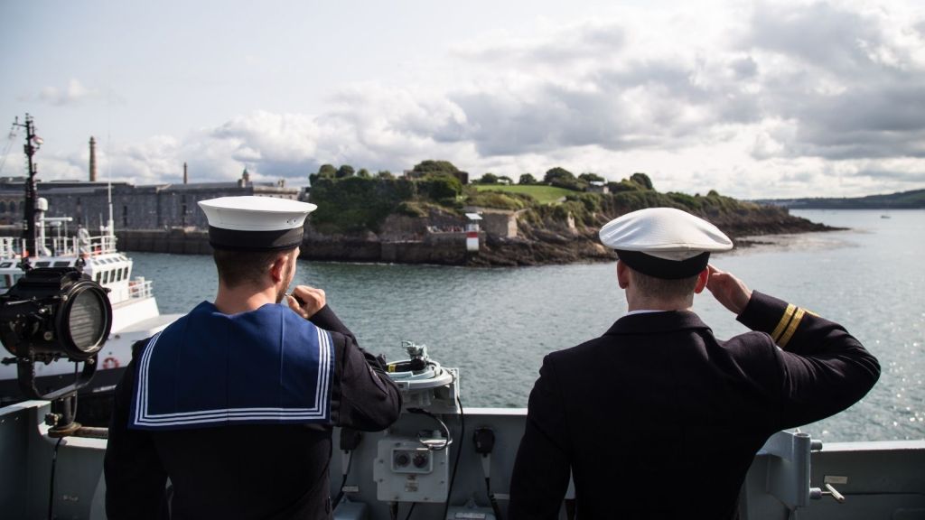 Navy Officer Salute on warship