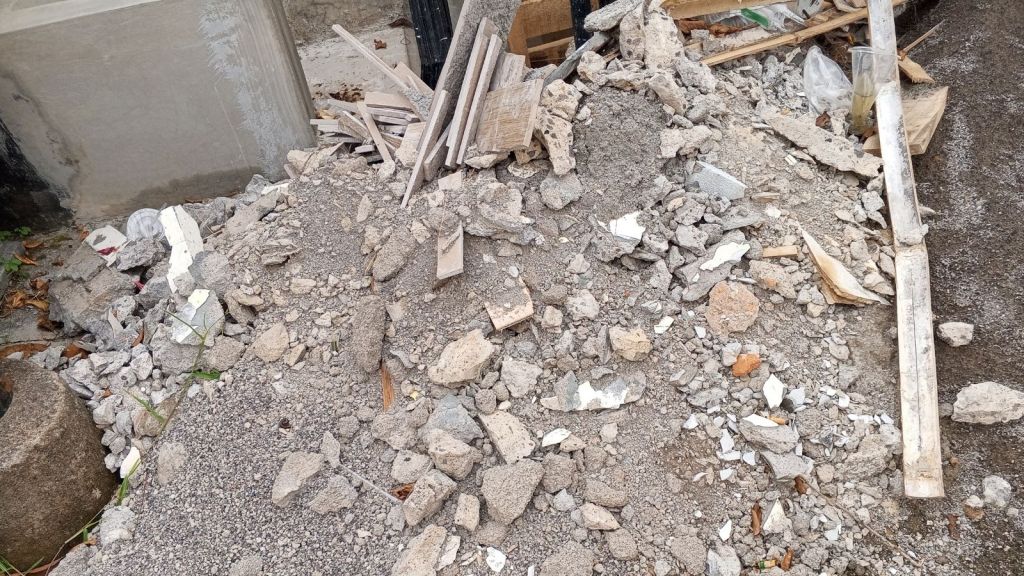 pile of construction debris