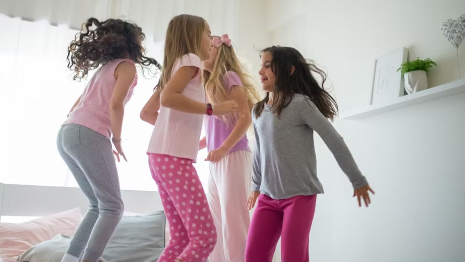 We Warned You Three Times: How One Hotel Employee Shut Down a Late Night Party for Good Young girls having a pajama party and jumping on the bed