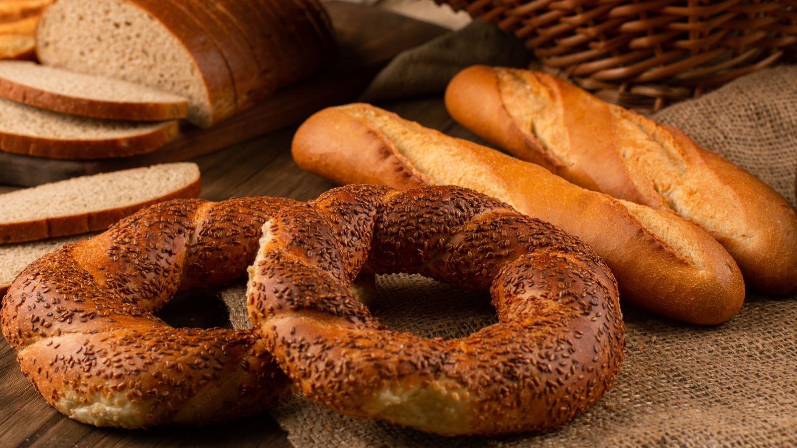 He Was Shopping With His Baby When a Customer Mistook Him for an Employee — She Had Questions About the Bagels and Pastries Bagels with baguette and slices of bread