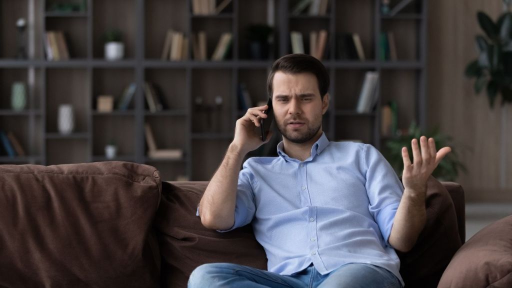 man talking on the phone
