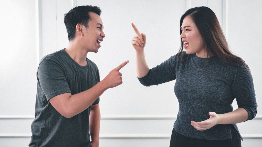 Man and woman arguing