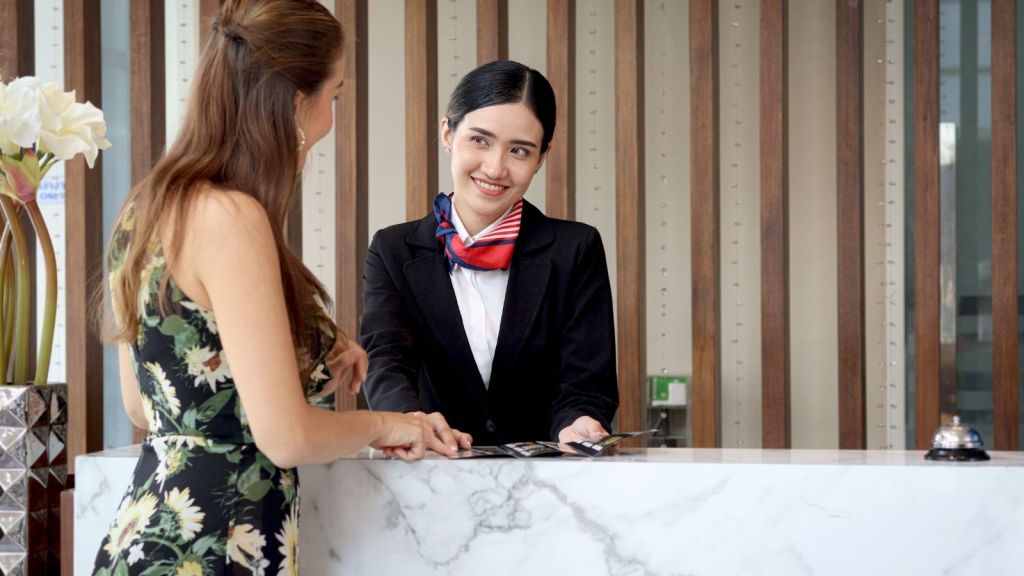 woman hotel employee