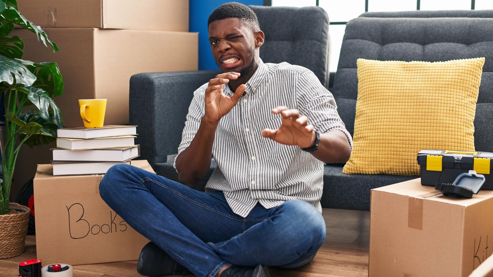 man in an apartment
