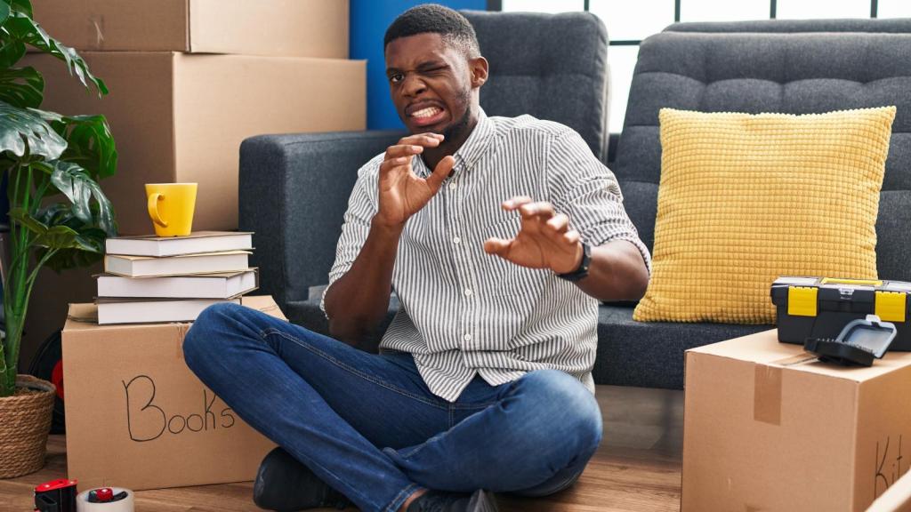 man in an apartment