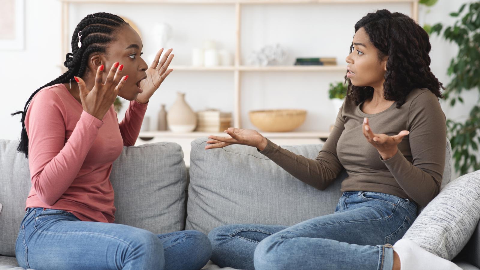 two women having a conversation
