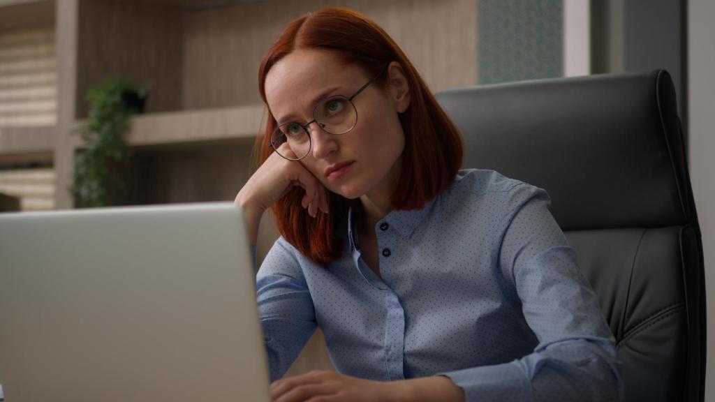 woman working on a computer