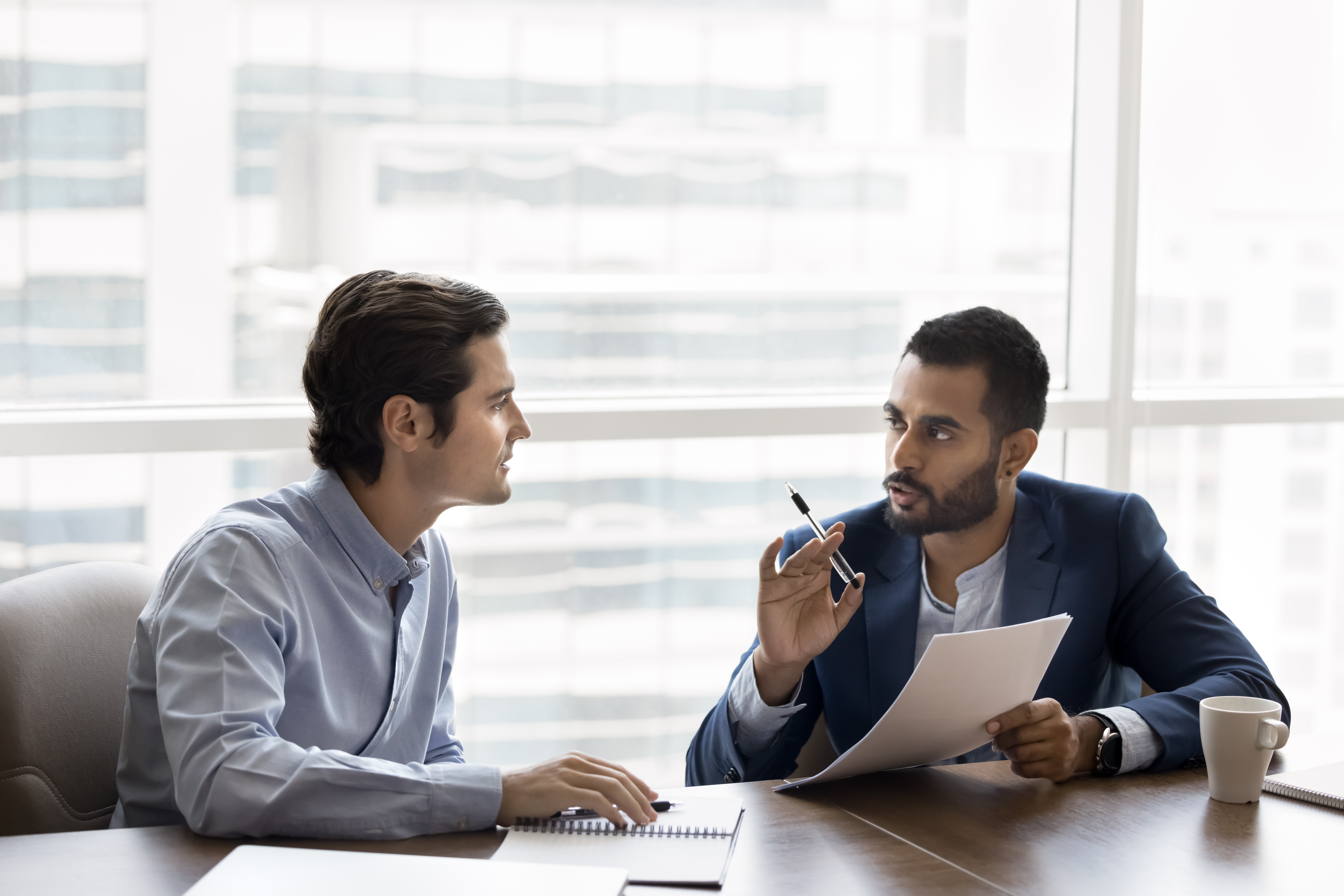 two men in an office