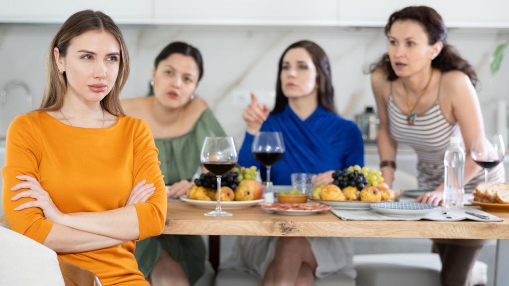 group of women talking