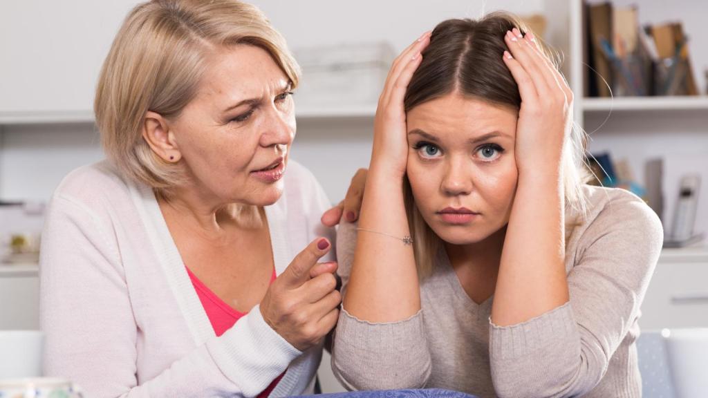 woman with her mother