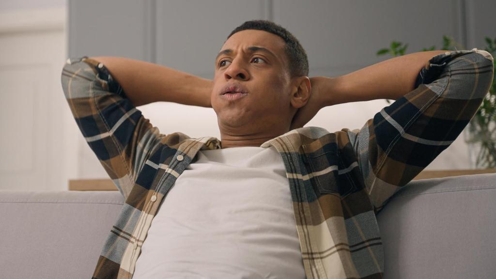 man on his couch