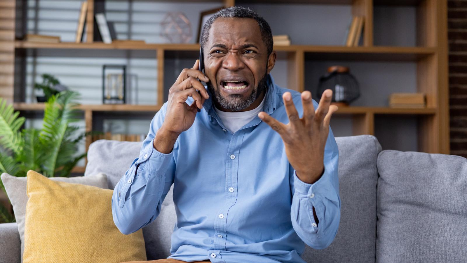 Hes Taking His Condo Board to Court Over a Long List of Issues — One of Them a Felony man yelling on his phone
