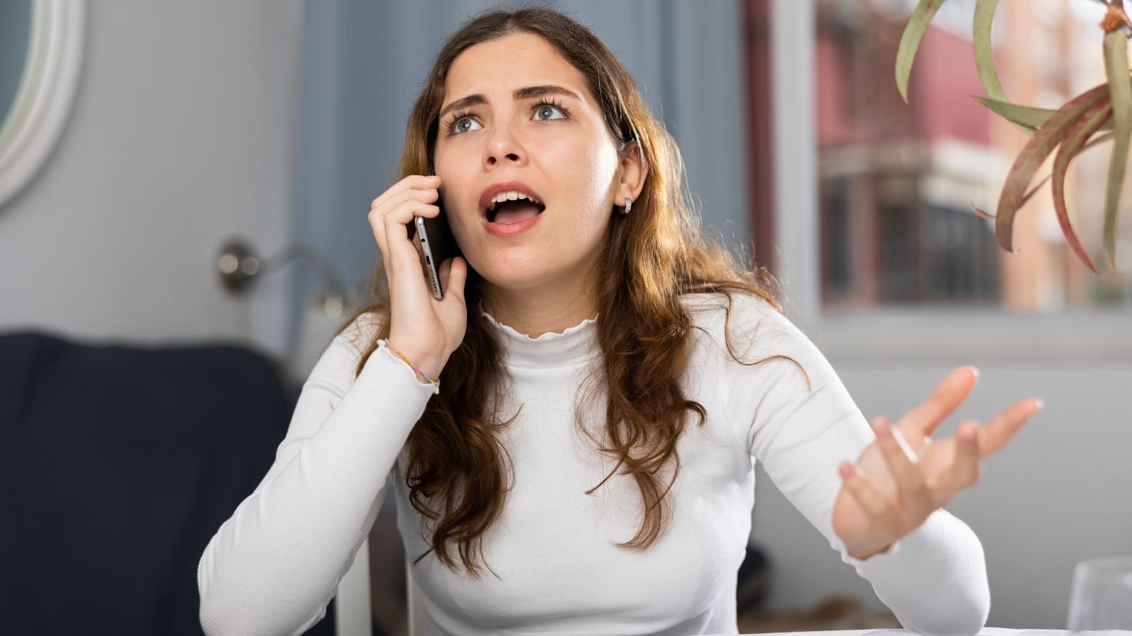 Held Hostage by a Delivery App: Why a Hungry Customer Refused to Hang Up the Phone After Being Charged to Stop an Order. woman on a phone call